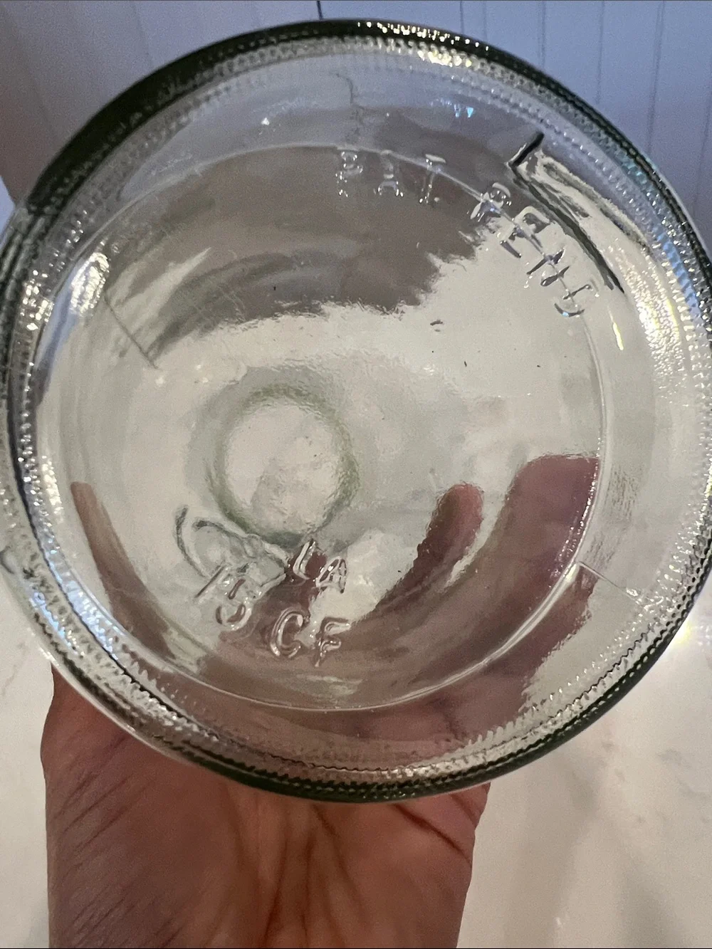 Vintage Clear Glass Water/Juice Carafe, Since 1852